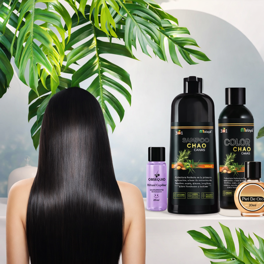 🌿CHAO CANAS - SHAMPOO+TRATAMIENTO ACTIVADOR+PIEL DE ORO+OBSEQUIO RITUAL CAPILAR